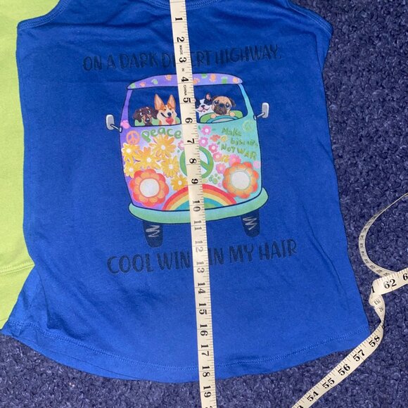 Old Lovers Hippie Music Sweatshirt Dog Hippie Van Racerback Top Peace Rainbow - Picture 10 of 10